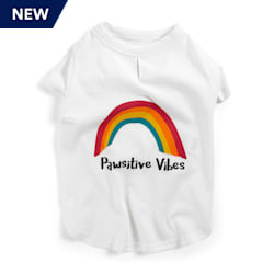 YOULY The Wanderer Pawsitive Vibes Rainbow Dog T-Shirt