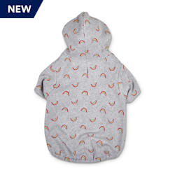 YOULY The Wanderer Rainbow-Print Grey Dog Hoodie