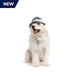 YOULY The Throwback Blue Faux-Denim Dog Bucket Hat