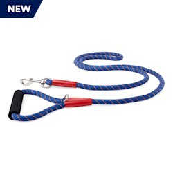 YOULY The Artist Navy & Red Dotted Webbed Nylon Dog Leash