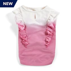 YOULY The Sophisticate Pink Ombre Ruffle Dog Shirt