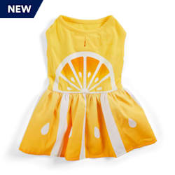 YOULY The Sophisticate Yellow Lemon-Print Dog Dress