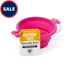 EveryYay Open-Air Eats Pink Collapsible Bowl for Dogs