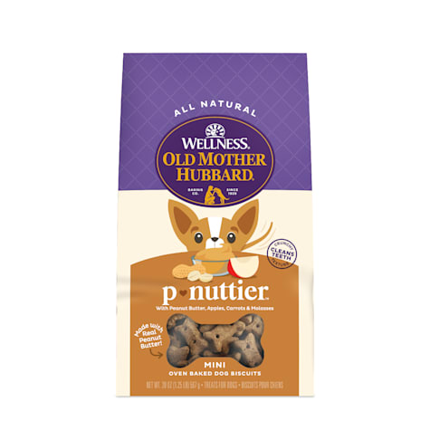 Wellness Old Mother Hubbard Classic P-Nuttier Natural Mini Oven-Baked Biscuits Dog Treats