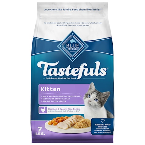 Blue Buffalo Tastefuls Chicken Recipe with DHA, Made in the USA, Natural Ingredients Dry Kitten Food