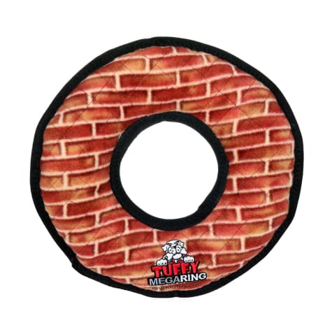 Tuffy's Mega Ring Red Brick Dog Toy