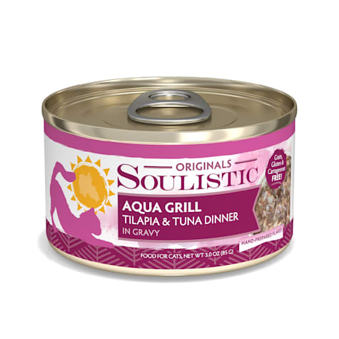 Soulistic Originals Aqua Grill Tilapia & Tuna Dinner in Gravy Wet Cat Food