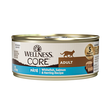 Wellness CORE Natural Grain Free Whitefish Salmon & Herring Pate Wet Cat Food