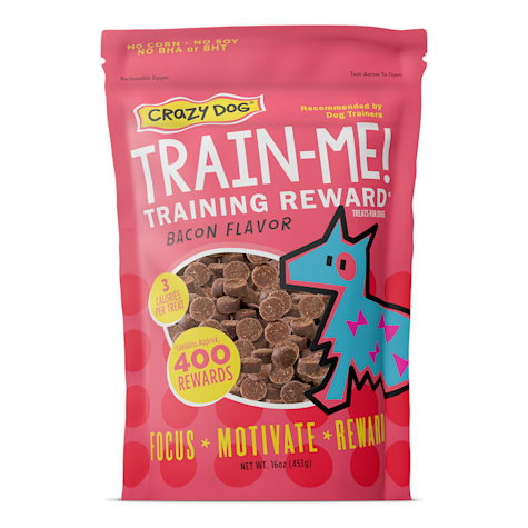 Crazy Dog Train-Me! Bacon Flavored Training Reward Dog Treats