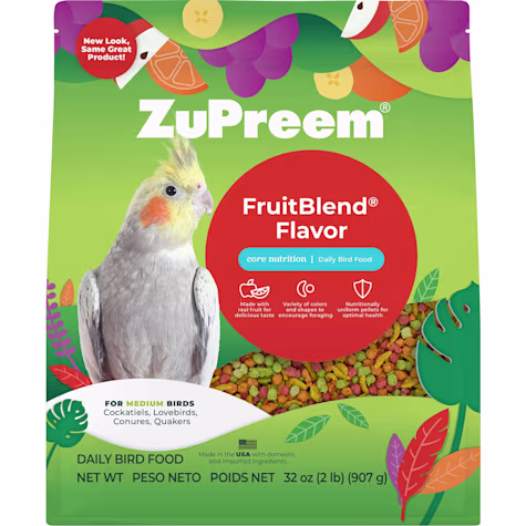 ZuPreem AvianMaintenance FruitBlend Premium Bird Diet for Medium Birds