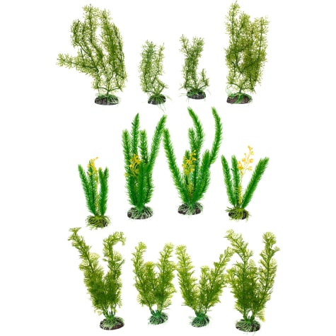 Imagitarium Green Plastic Aquarium Plant Variety Pack