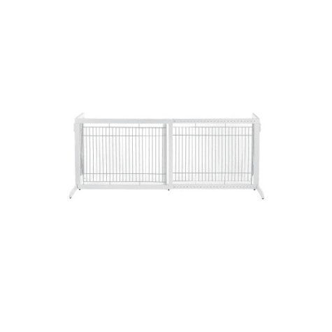 Richell Freestanding Tall Pet Gate in Origami White