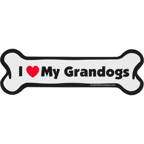 Imagine This I love My Grandogs Bone Shaped Car Magnet