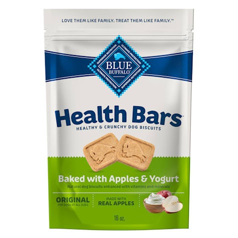 Blue Buffalo Health Bars Oven-Baked with Natural Ingredients Apples & Yogurt Crunchy Dog Biscuits