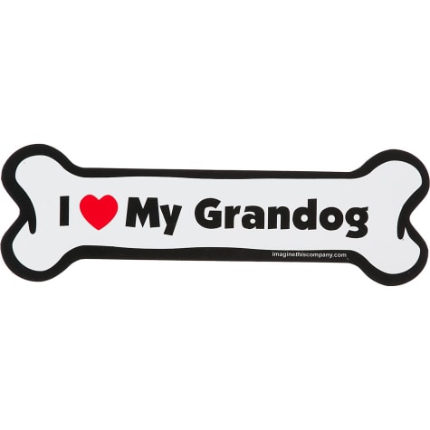 Imagine This I love My Grandog Bone Shaped Car Magnet