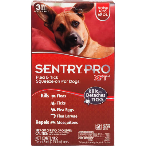 Sentry Pro XFT Squeeze-On Dogs 40 to 60 lbs. Flea & Tick Treatment