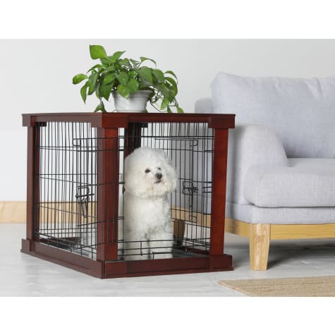 Merry Products Cage with Crate Cover Mahogany