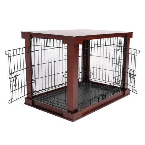 wooden dog crate cover
