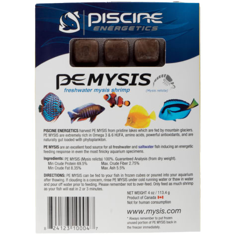 Piscine Energetics Frozen Mysis Shrimp Fish Food