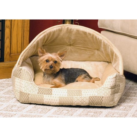 K\u0026H Lounge Sleeper Hooded Pet Bed in 