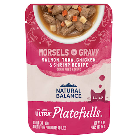 Natural Balance Platefulls Salmon, Tuna, Chicken & Shrimp Formula in Gravy Indoor Adult Wet Cat Food