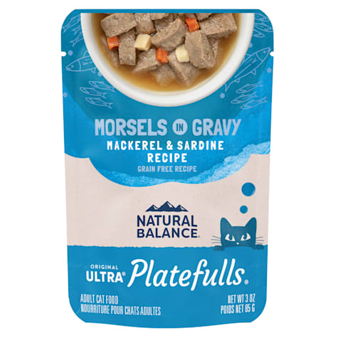Natural Balance Platefulls Mackerel & Sardine in Gravy Indoor Formula Adult Wet Cat Food