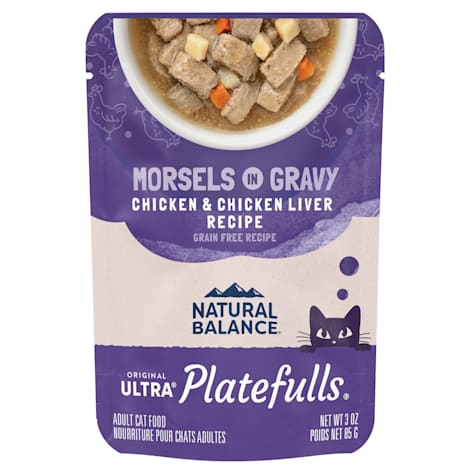 Natural Balance Platefulls Chicken & Chicken Liver in Gravy Indoor Formula Adult Wet Cat Food