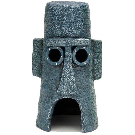 Penn Plax SpongeBob Squidward Easter Island Home Aquarium Ornament