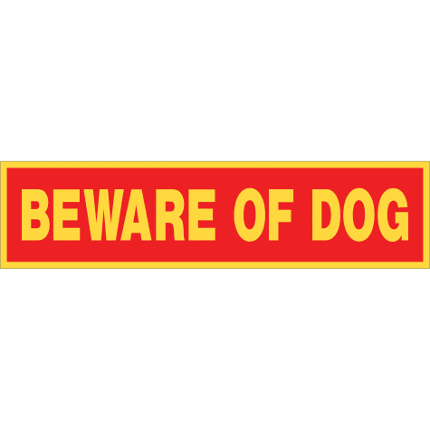 Hillman Sign Center -- Beware of Dog Decal