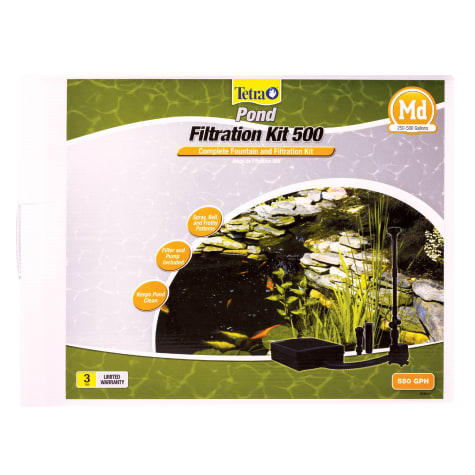 TetraPond Filtration Fountain Kit with Flat Box Filter