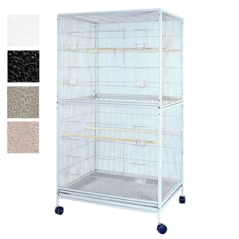 A&E Cage Company Flight Cage Bird Cage in Platinum