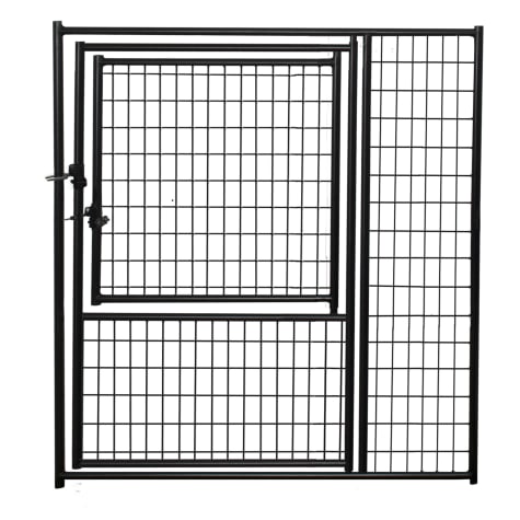 Lucky Dog Black Welded Wire Modular Gate in Gate