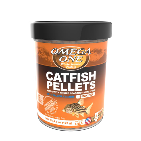 Omega One Sinking Catfish Pellets with Shrimp Freshwater & Saltwater Fish Food