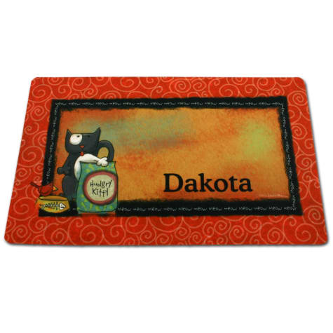 Drymate Hungry Kitty Personalized Pet Placemat
