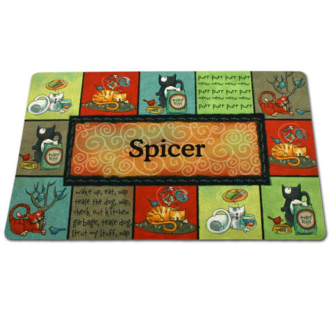 Drymate Kitty Chaos Personalized Pet Placemat