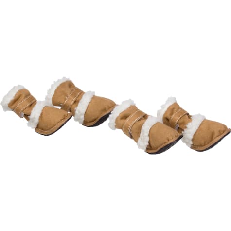 Pet Life Brown Shearling Paw Wear for Dogs