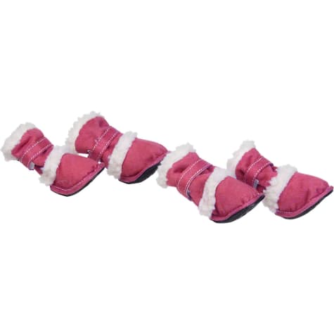 Pet Life Pink Shearling Paw Wear for Dogs