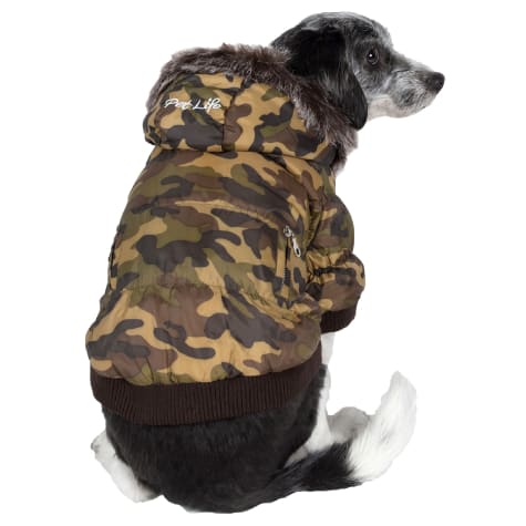 Pet Life Metallic Camouflage Dog Parka