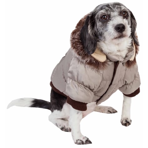 Pet Life Metallic Gray Dog Parka