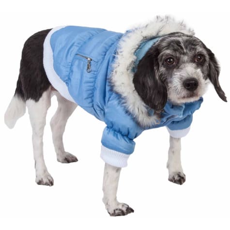 Pet Life Metallic Blue Dog Parka