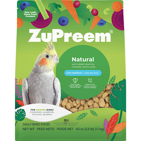 ZuPreem AvianMaintenance Natural Bird Diet for Cockatiels