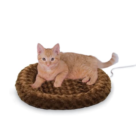 K&H Thermo-Kitty Fashion Splash Mocha Heated Cat Bed