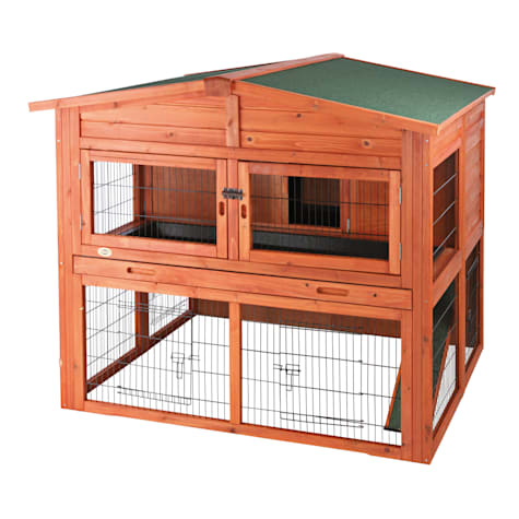 TRIXIE Natura XL Two Story Rabbit Hutch with Outdoor Run