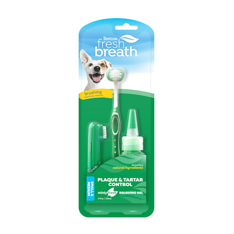 TropiClean Fresh Breath Plaque & Tartar Control Kit for Small & Medium Dogs