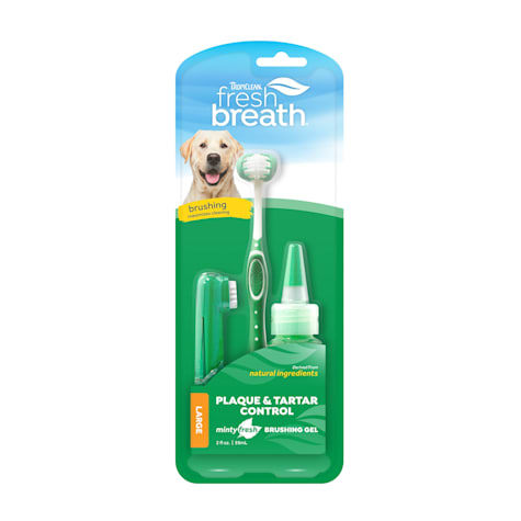 TropiClean Fresh Breath Plaque & Tartar Control Kit for Large Dogs