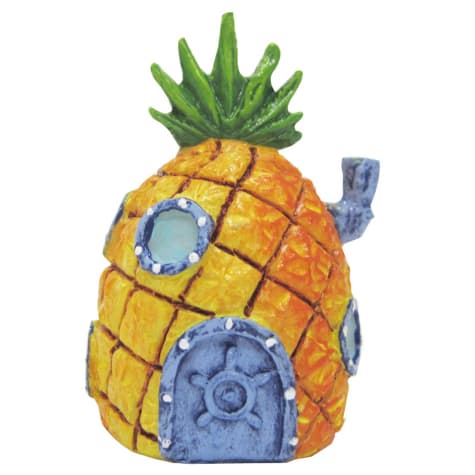 Penn Plax SpongeBob Squarepants Mini Pineapple House Aquatic Ornament