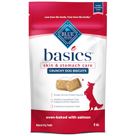 Blue Buffalo Blue Basics Salmon & Potato, Skin & Stomach Care Crunchy Dog Biscuits