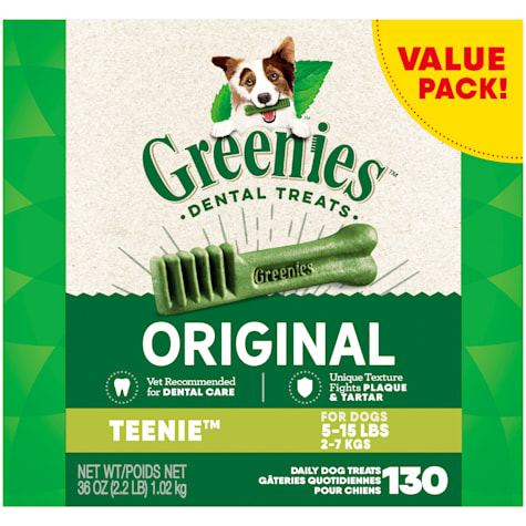 Greenies Original Teenie Natural Dog Dental Care Chews Oral Health Dog Treats