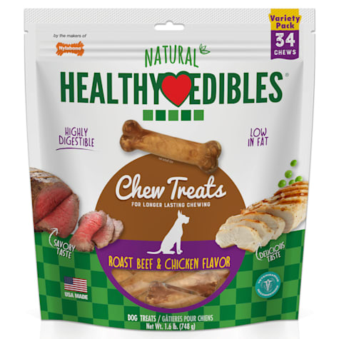 Nylabone Healthy Edibles 2 Flavor Variety Pack Petite Dog Bone Chews