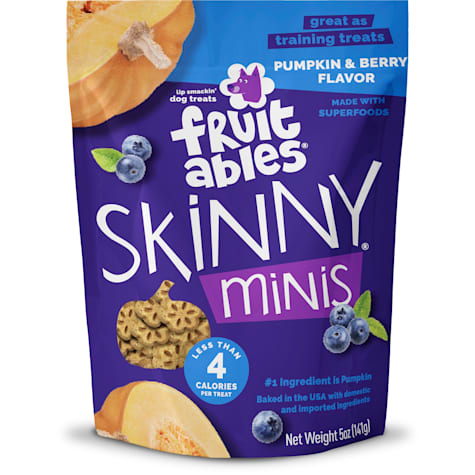 Fruitables Skinny Minis Pumkin & Berry Flavor Soft Deliciously Healthy Dog Treats